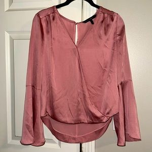 WhiteHouseBlackMarket Size 4 blush satin blouse
